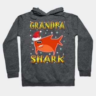 Christmas Grandpa Shark Funny  Design Gift Idea Hoodie